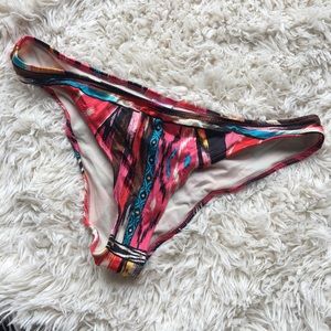 Hm tribal boho red stripe bikini bottom